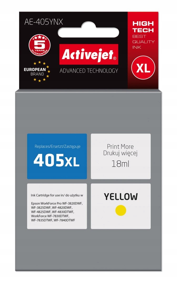 Tusz Activejet AE-405YNX (zamiennik Epson 405XL C1