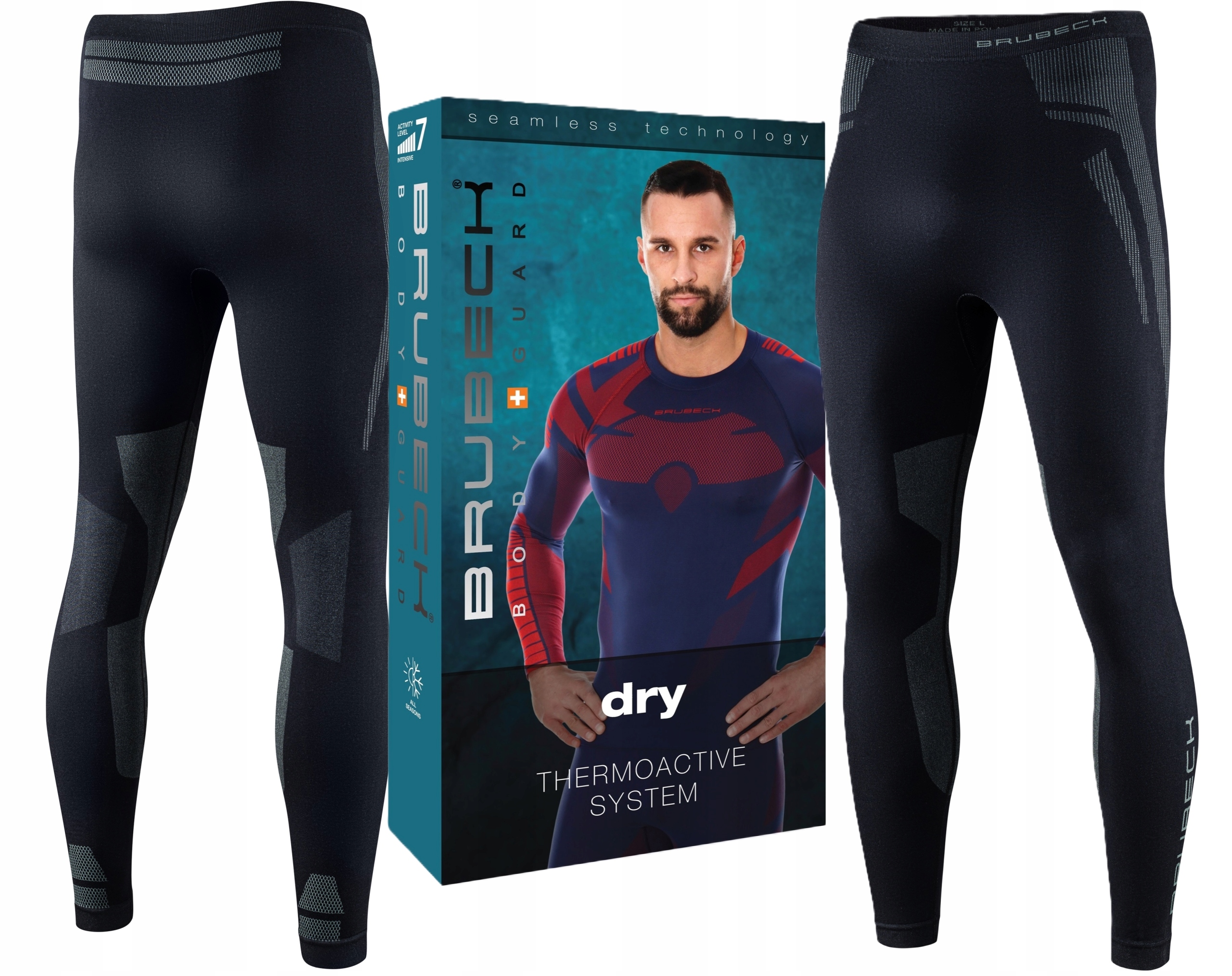 Getry Termoaktywne kalesony Turystyczne Oddychające Brubeck Dry Men