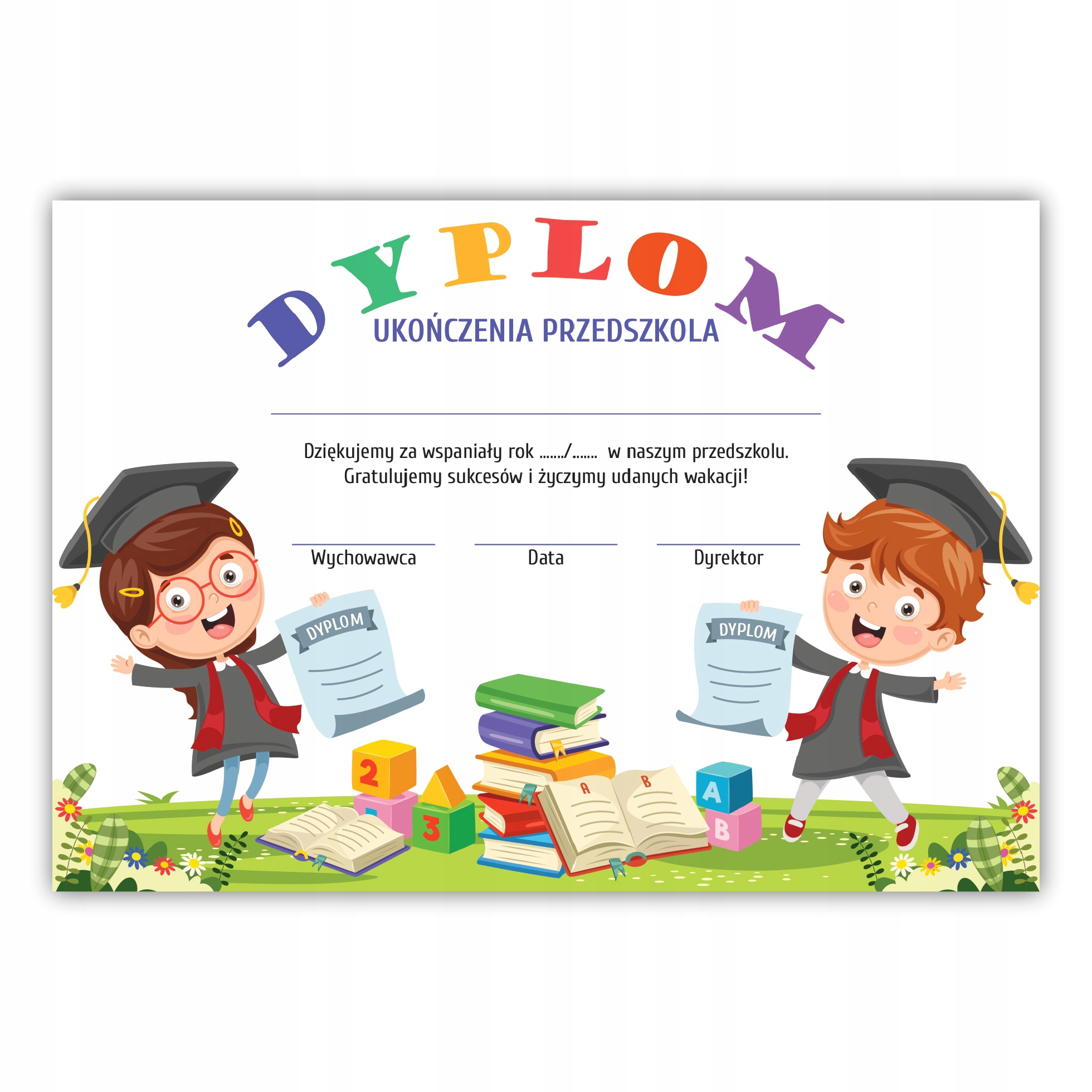 

Dyplom ukończenia przedszkola x25SZT
