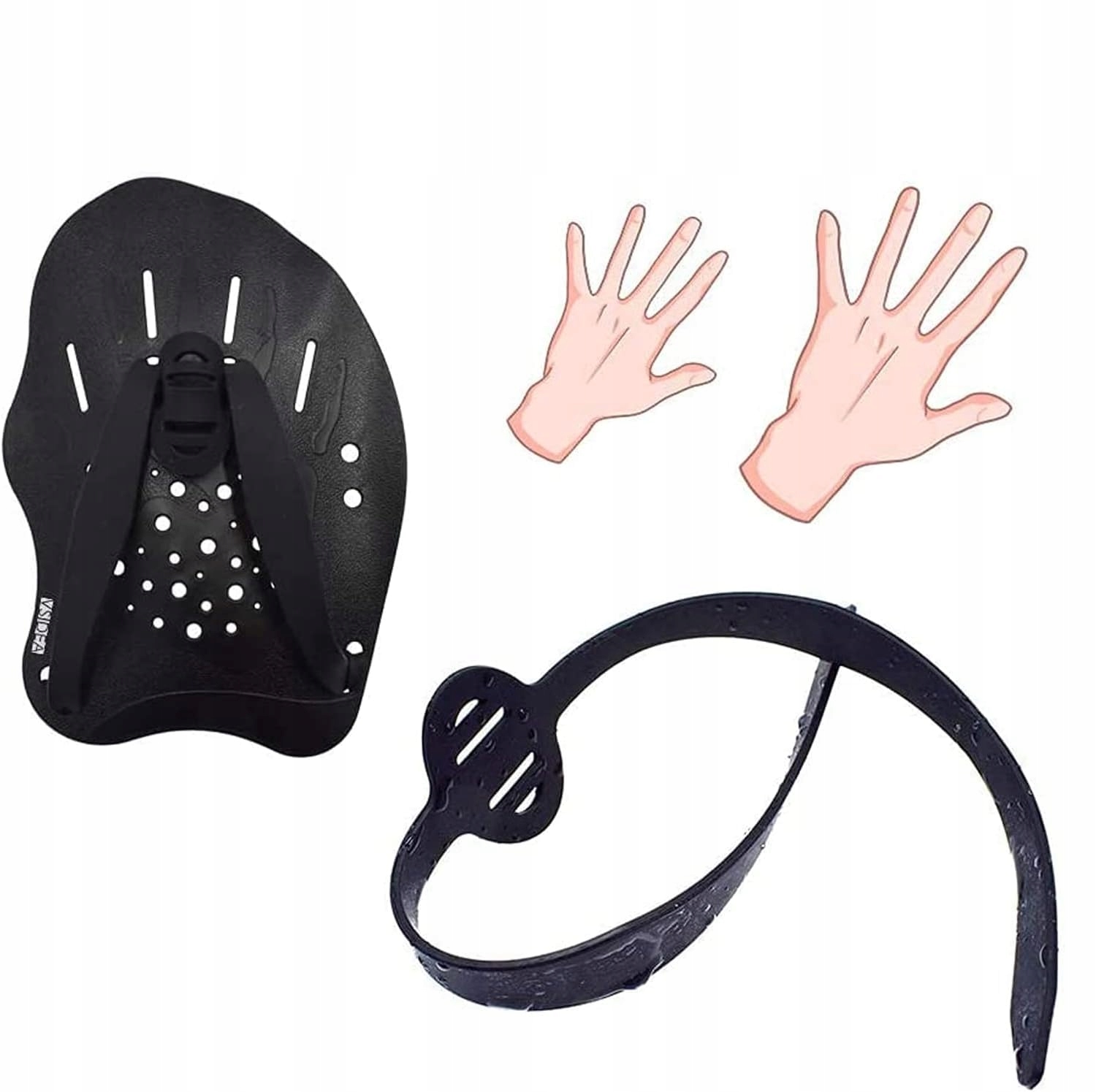 WIOSŁA PŁYWACKIE NA DŁONIE PŁETWY DO RĄK WIOSEŁKA RĘCZNE DO PŁYWANIA