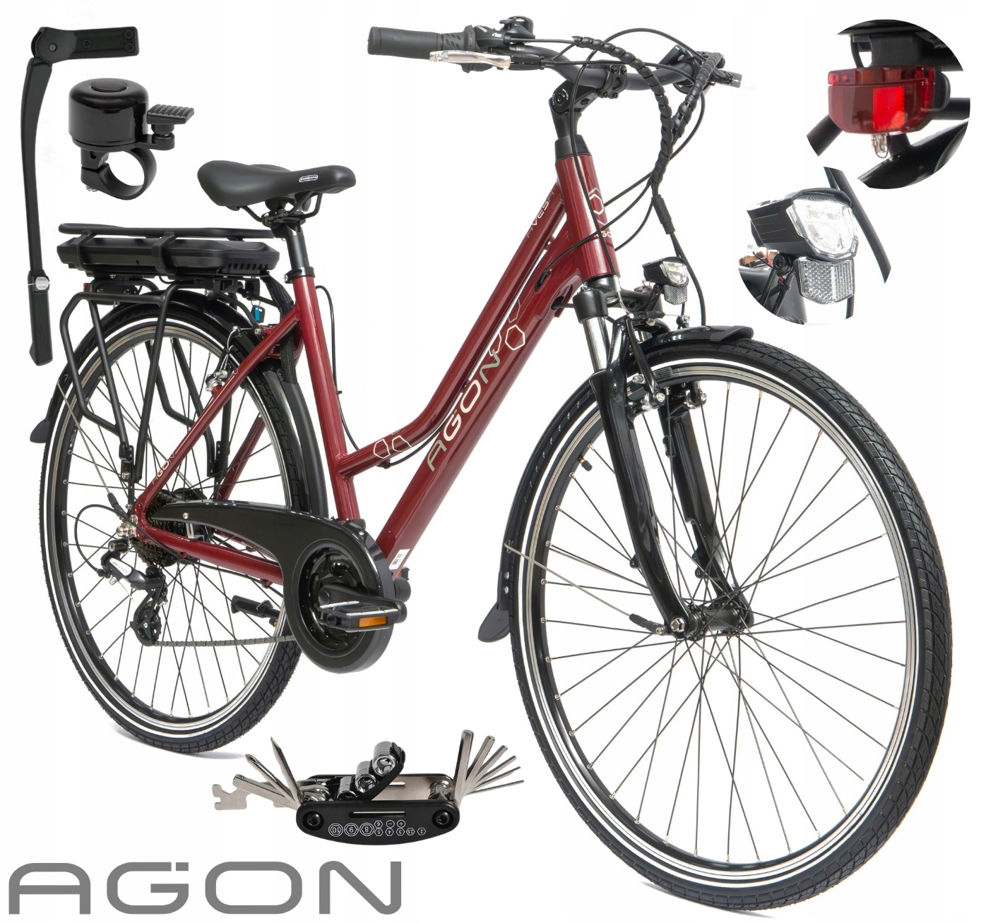 Elektrokolo Dámské městské 28" Shimano Amory Led 250 W Alu Stopka
