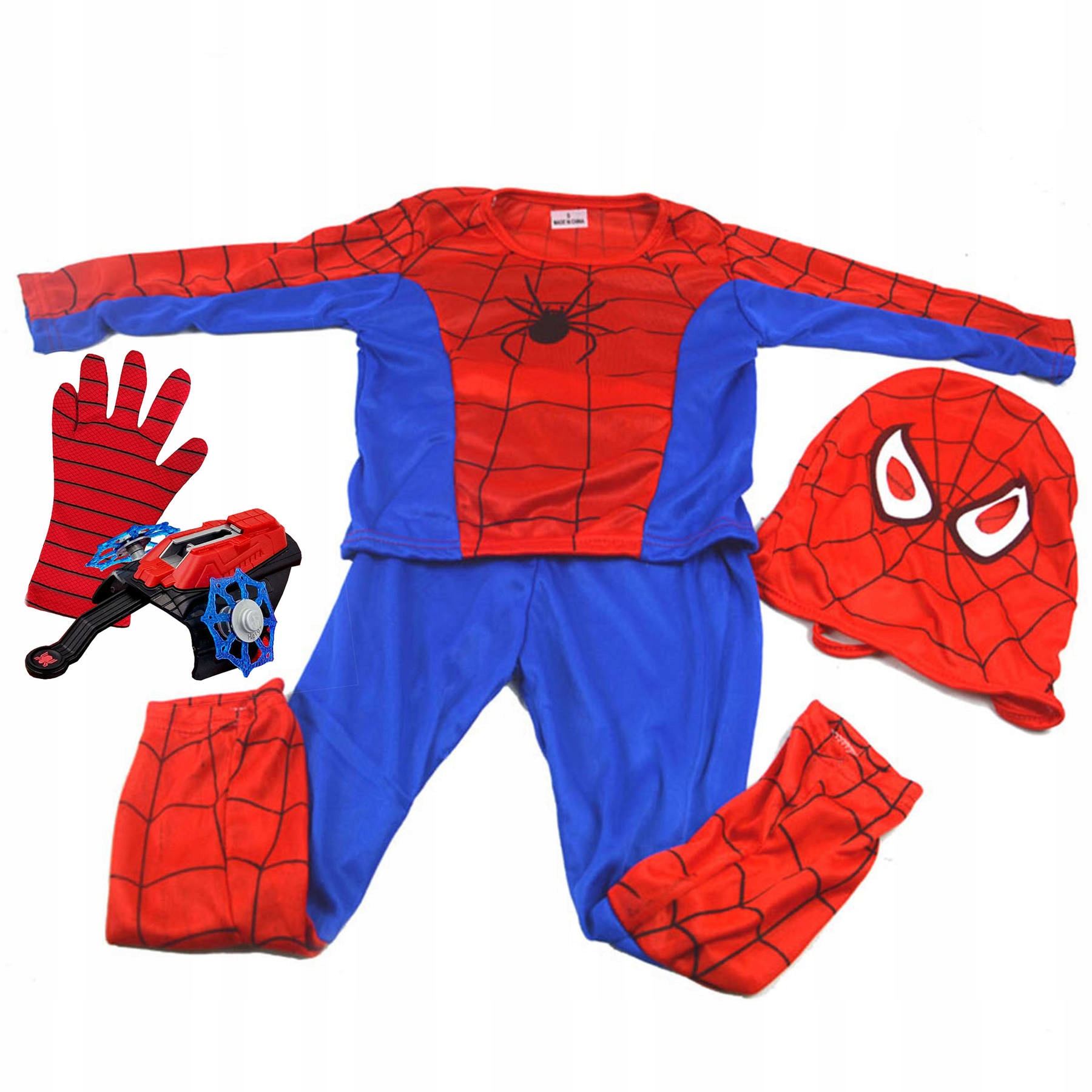 SPIDERMAN STRÓJ PRZEBRANIE DLA DZIECI MASKA RĘKAWICA WYRZUTNIA 122-128 4w1 EAN (GTIN) 5905143317341