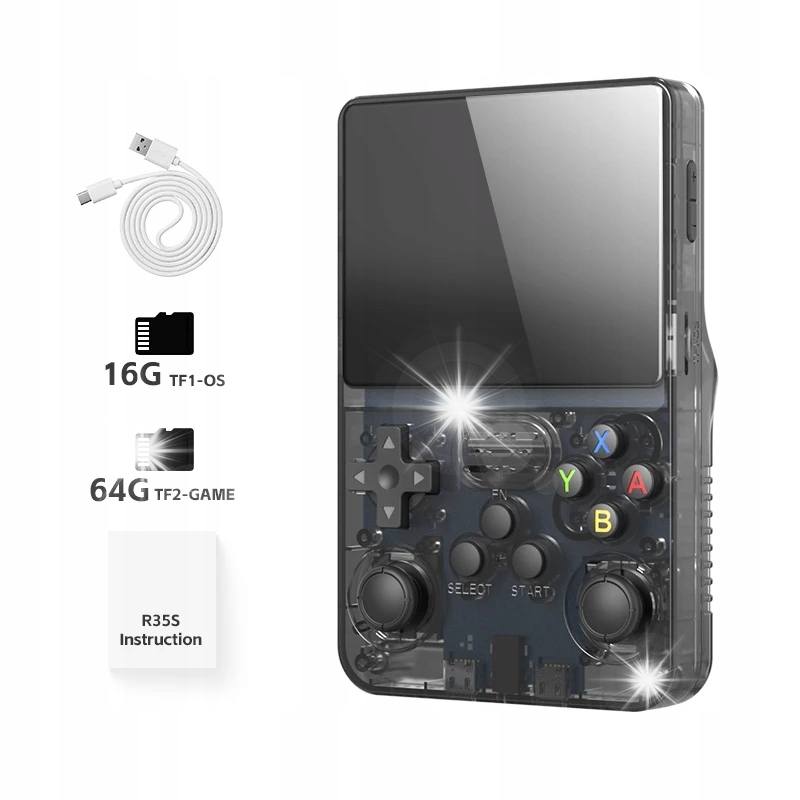 KONSOLA DO GIER ULTRAMOCNA PRZENOŚNA ANBERNIC R36S 3,5cal Linux 15000 GIER