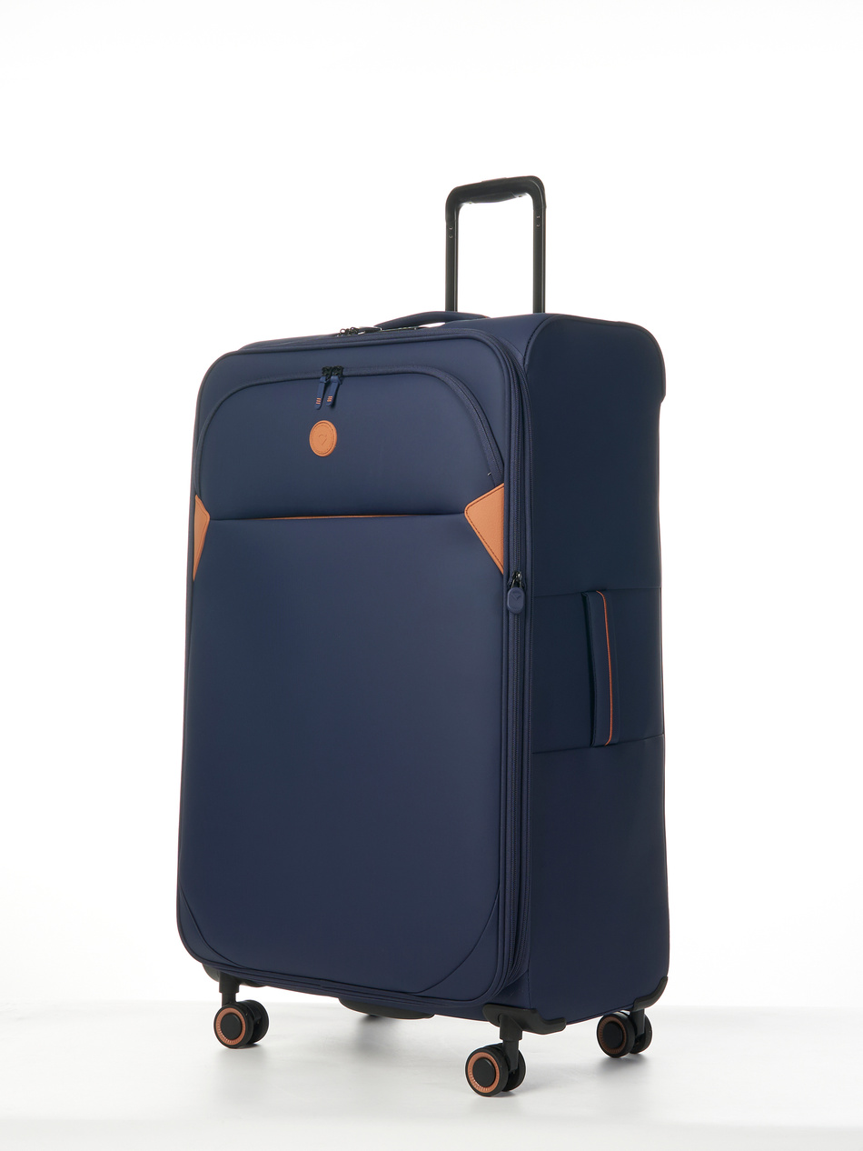 Velký cestovní kufr Verage Cambridge 80 cm, tmavě modrý, Tsa, 101 l