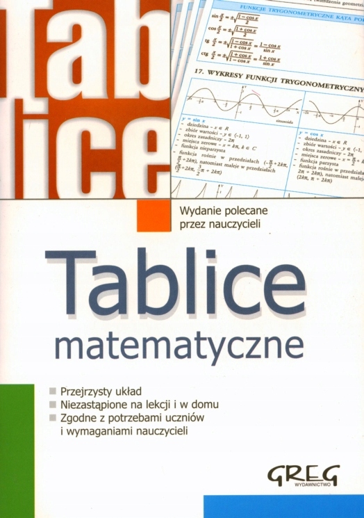 Tablice matematyczne. GREG