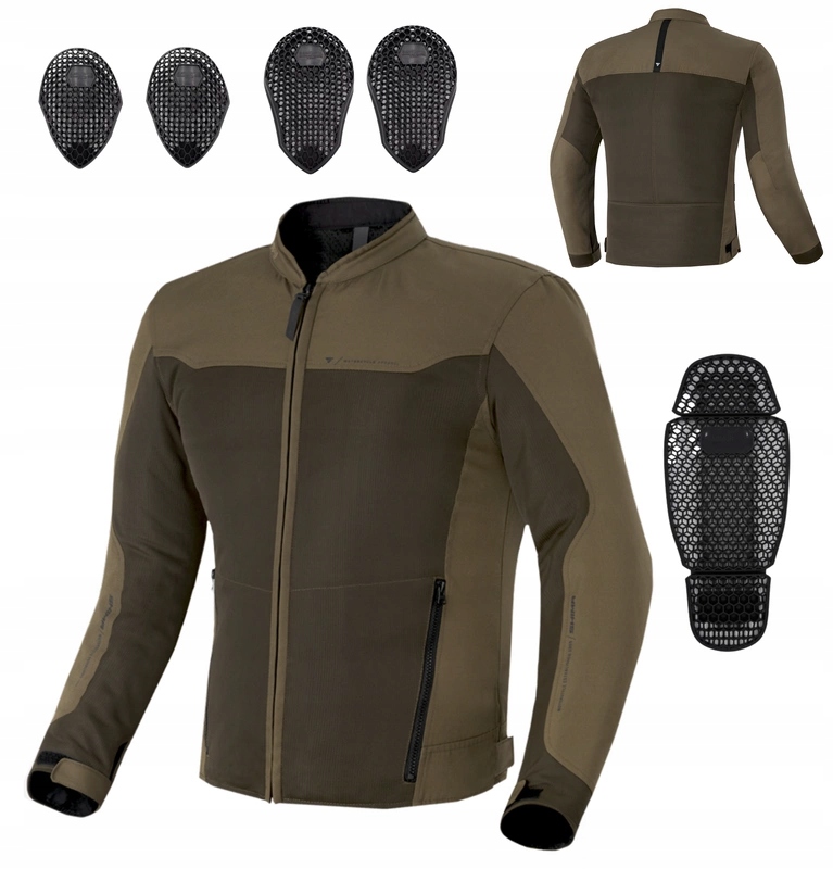Pánská letní bunda Shima Openair Brown Mesh motocyklová hnědá Bonus