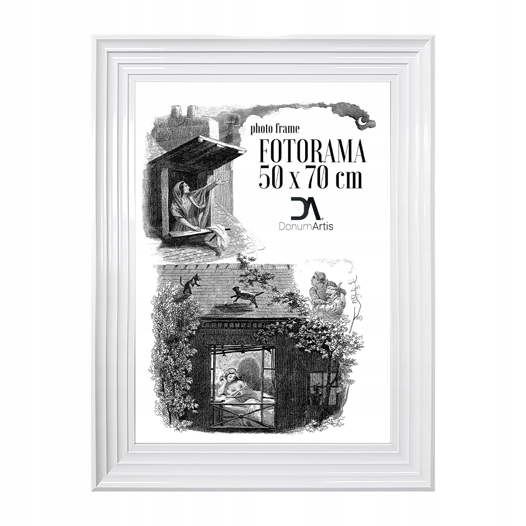 Fotorama Malaga lesk bílá 50x70 fotorámeček