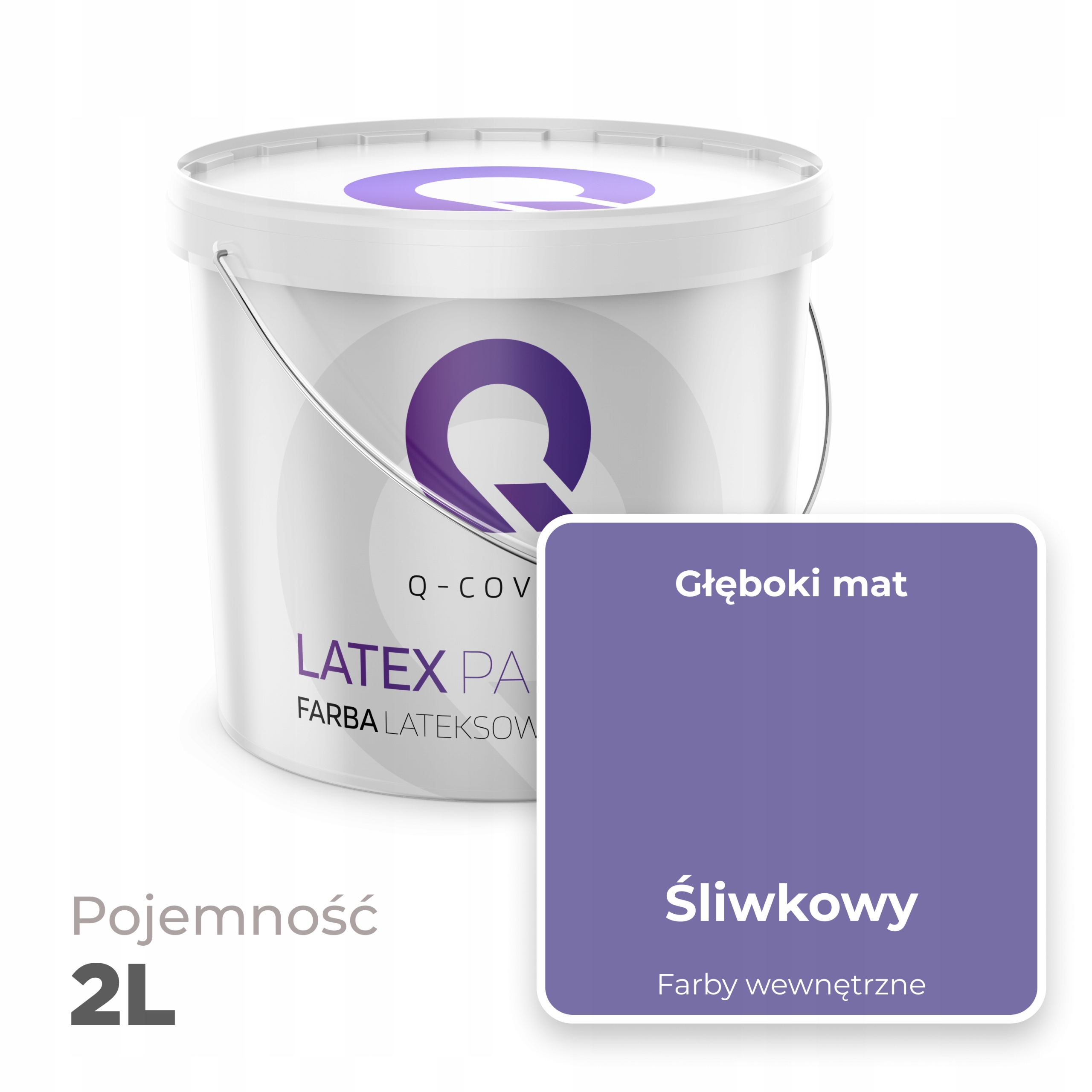 FARBA LATEKSOWA ŚLIWKOWA KOLOR ŚLIWKOWY ŚLIWKA 2L MATOWA MAT Marka inna