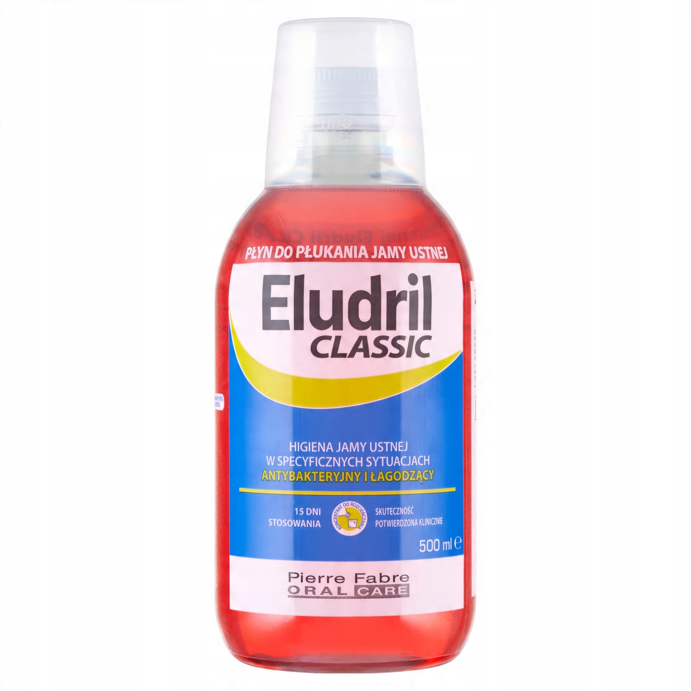Eludril Classic 500ml płyn do płukania ust PierreFabre higiena podrażnienia