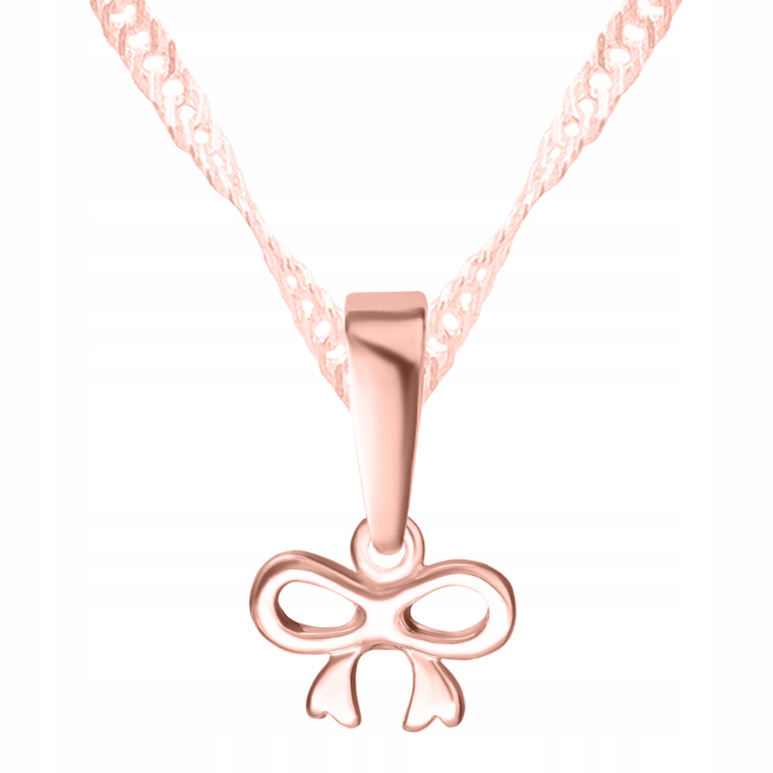 Náhrdelník s stuhou Pozlacený 750 18K Plech Mašlička Přívěsek Stříbro 925