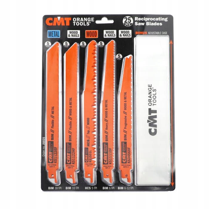 CMT Zestaw Brzeszczotów do piły Szablastej 25 szt.
