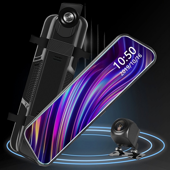 WIDEOREJESTRATOR JAZDY DOTYKOWY KAMERA COFANIA REJESTRATOR PRZÓD TYŁ MenuPL Marka Isoma