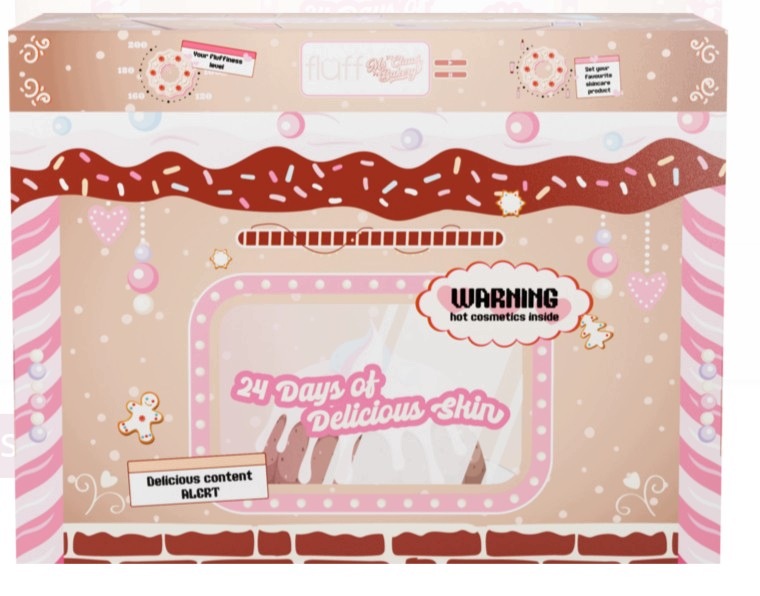Адвент-календарь Fluff Ms Claus' Bakery, 24 средства для лица, тела, губ и ванны