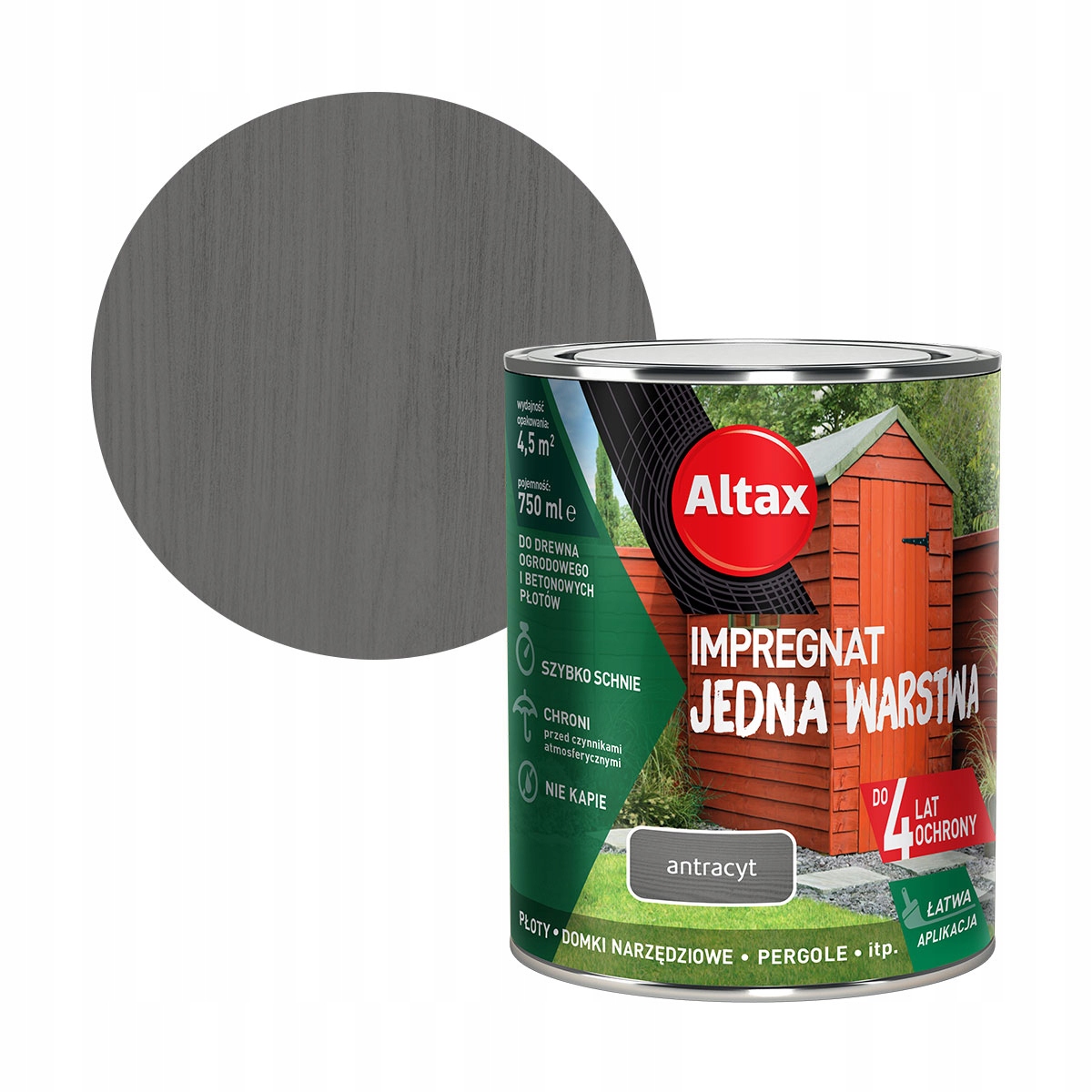

Altax Impregnat Do Drewna 0,75L Antracyt