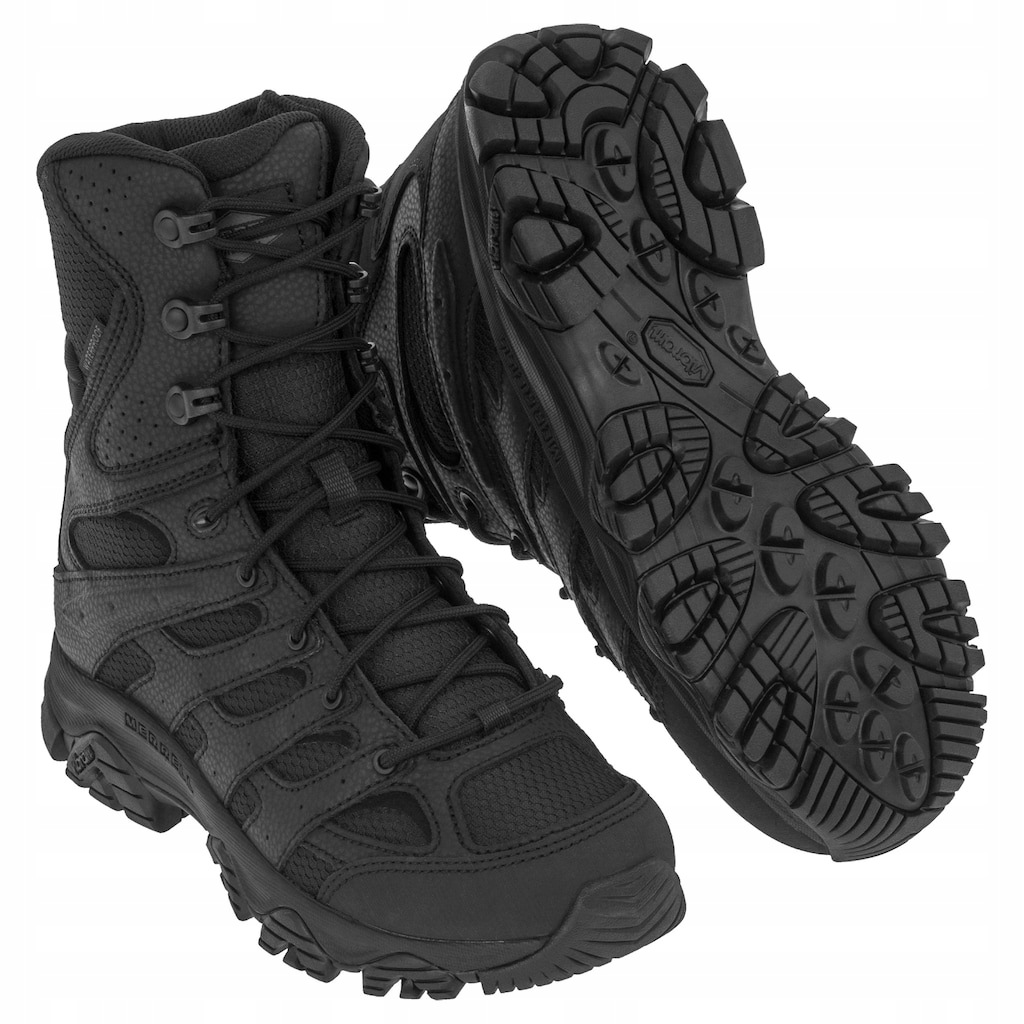 Pánské taktické trekové boty Merrell Moab 3 8" vysoké, černé, velikost 48