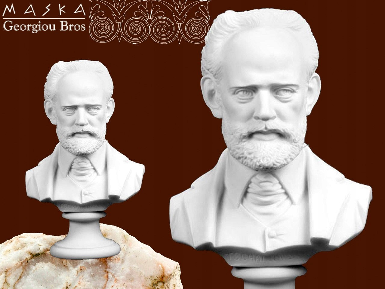 Czajkowski – busta – grécky alabaster