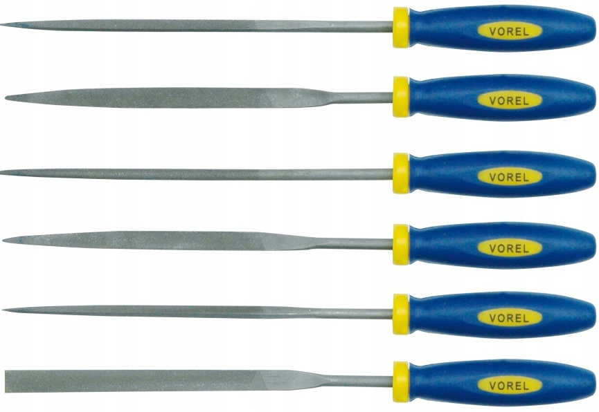 PILNIKI STALOWE DO METALU IGLAKI 140 mm 6 RODZAJÓW ZESTAW 6 szt. Marka Vorel
