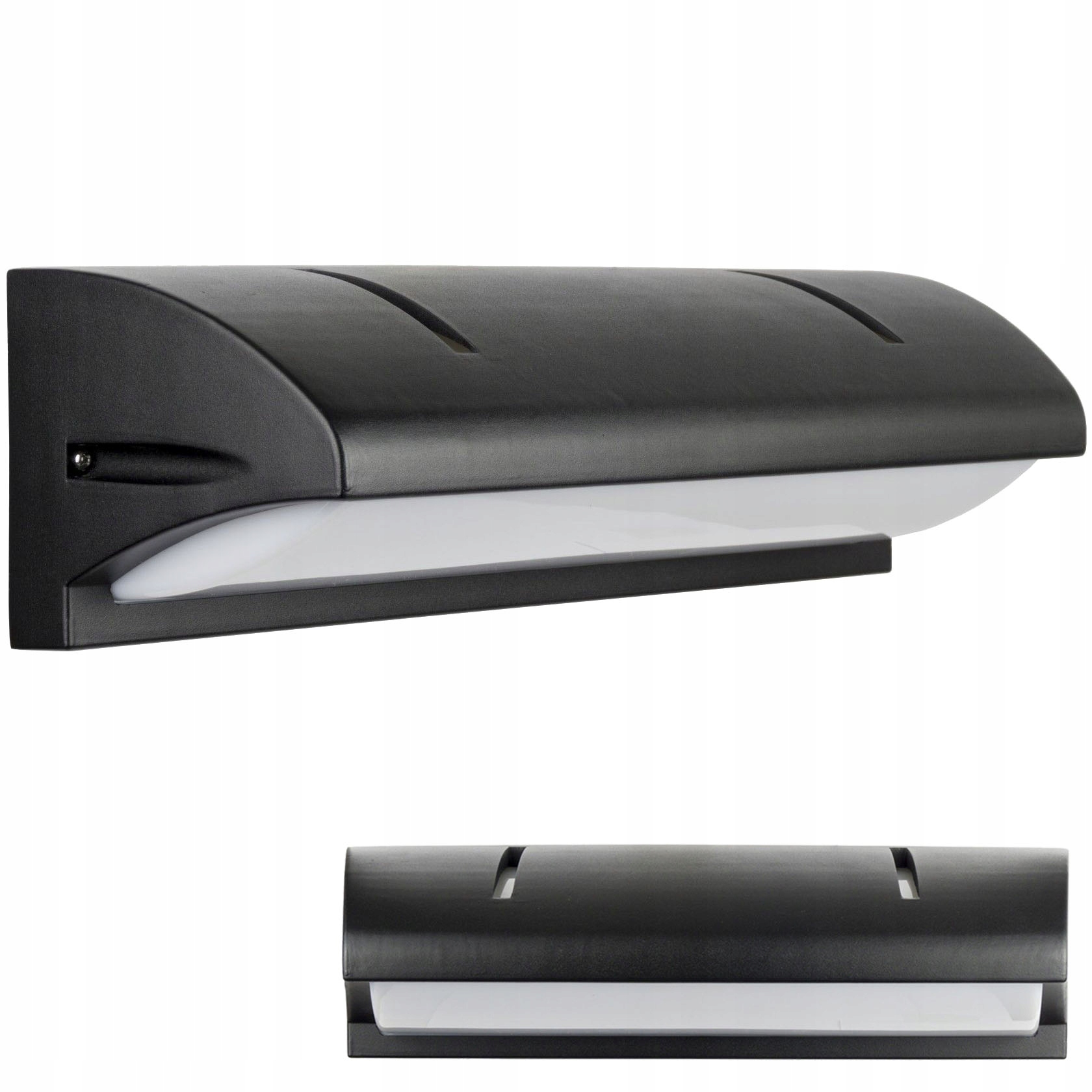 Lampa záhradná fasádna vonkajšia nástenná lampa široká E27 IP54 4 cm čierna