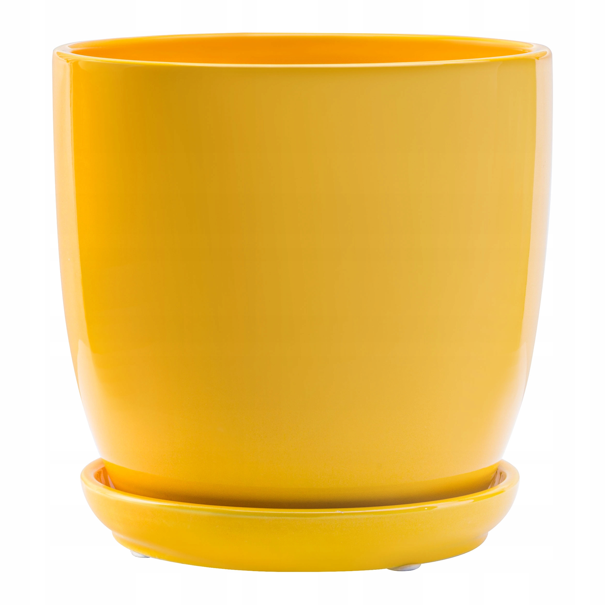 

Doniczka ceramika 17x16cm podstawka Okrągła Żółty