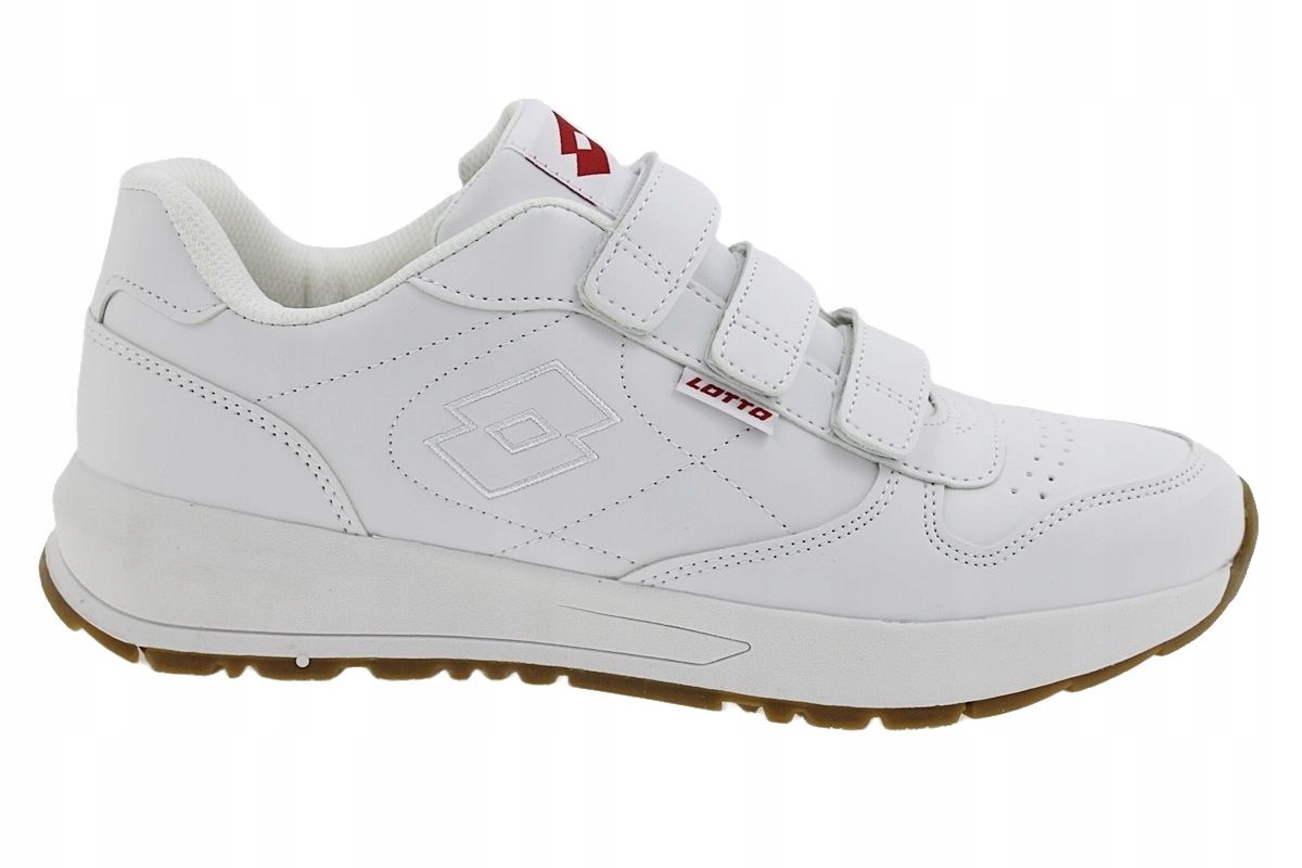 Lotto Straight lekkie buty na rzepy sportowe L1-3652 białe rozmiar 43