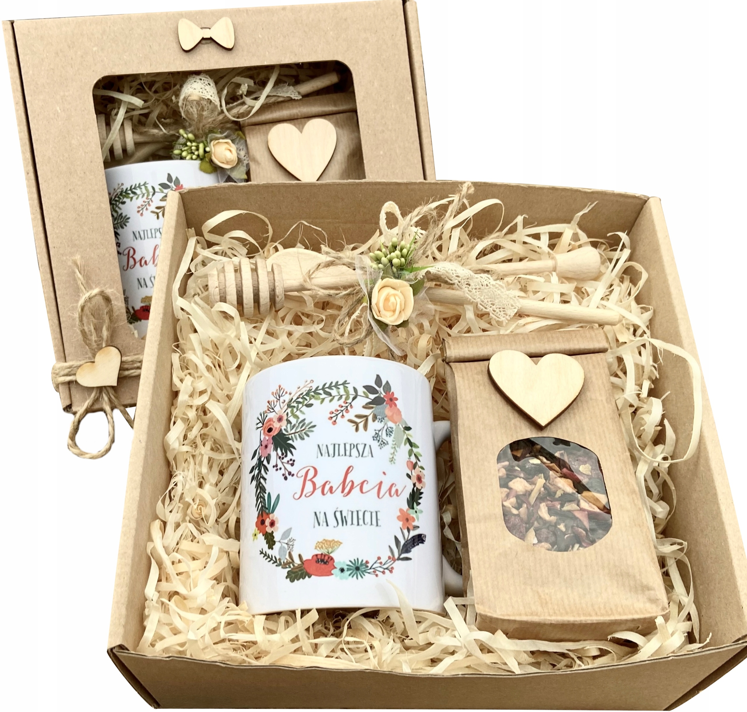 

Prezent dla Babci na urodziny Zestaw Kubek Herbata