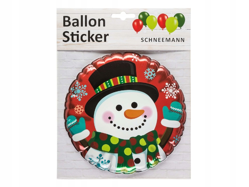 

Schneemann Naklejka Świąteczna #D Balon Bałwanek