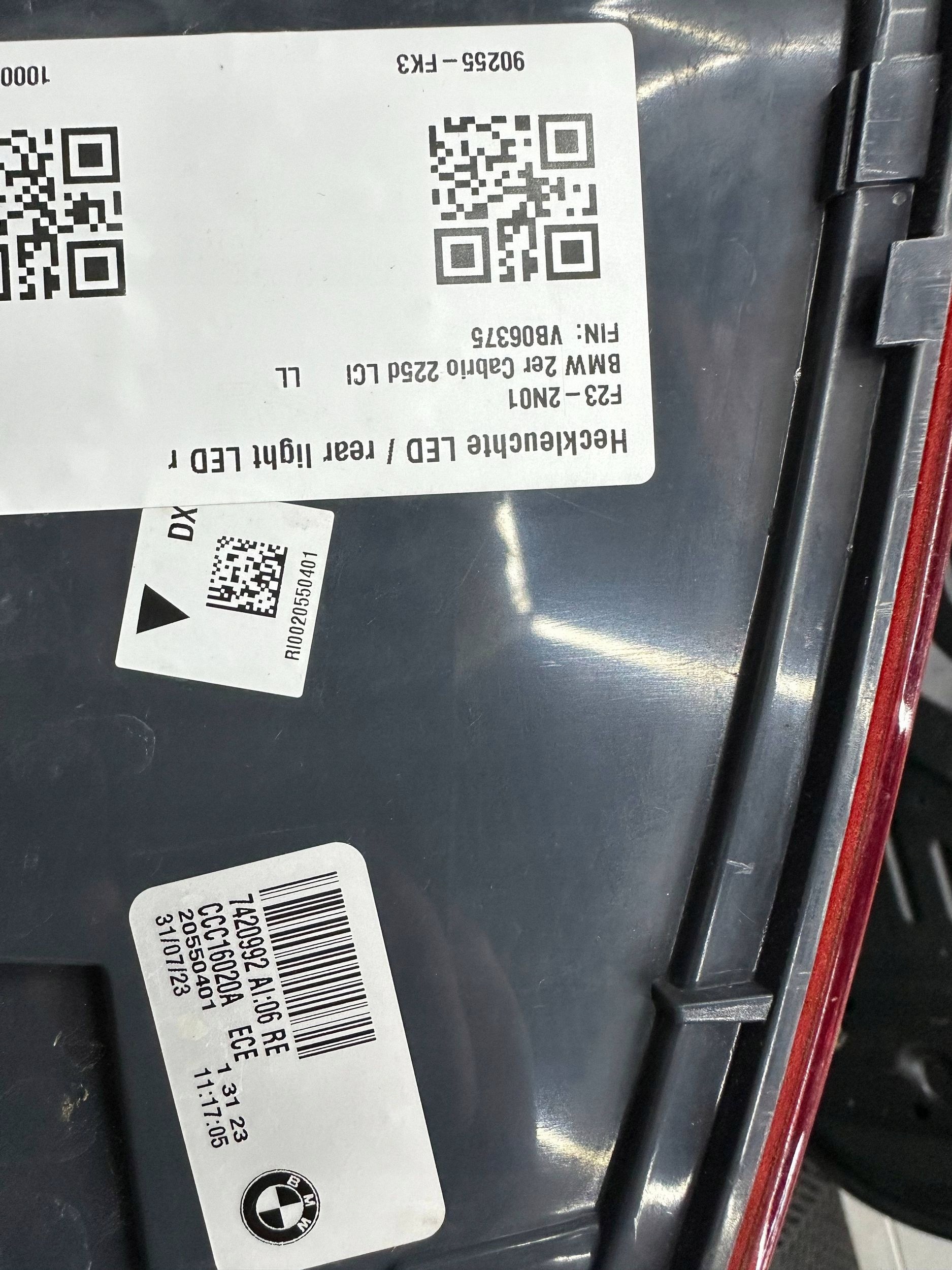 light rear rear part side right BMW M2 F87 7420992
