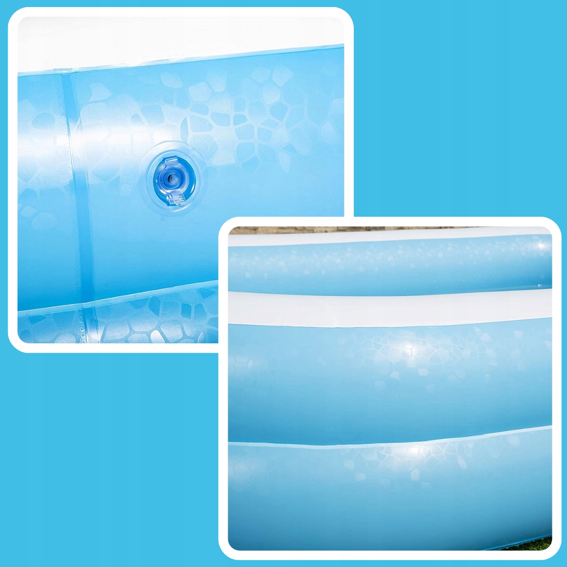 Basen dmuchany prostokątny Memflow 185 x 130 cm Kod producenta basen dmuchany ogrodowy XXL dla dzieci