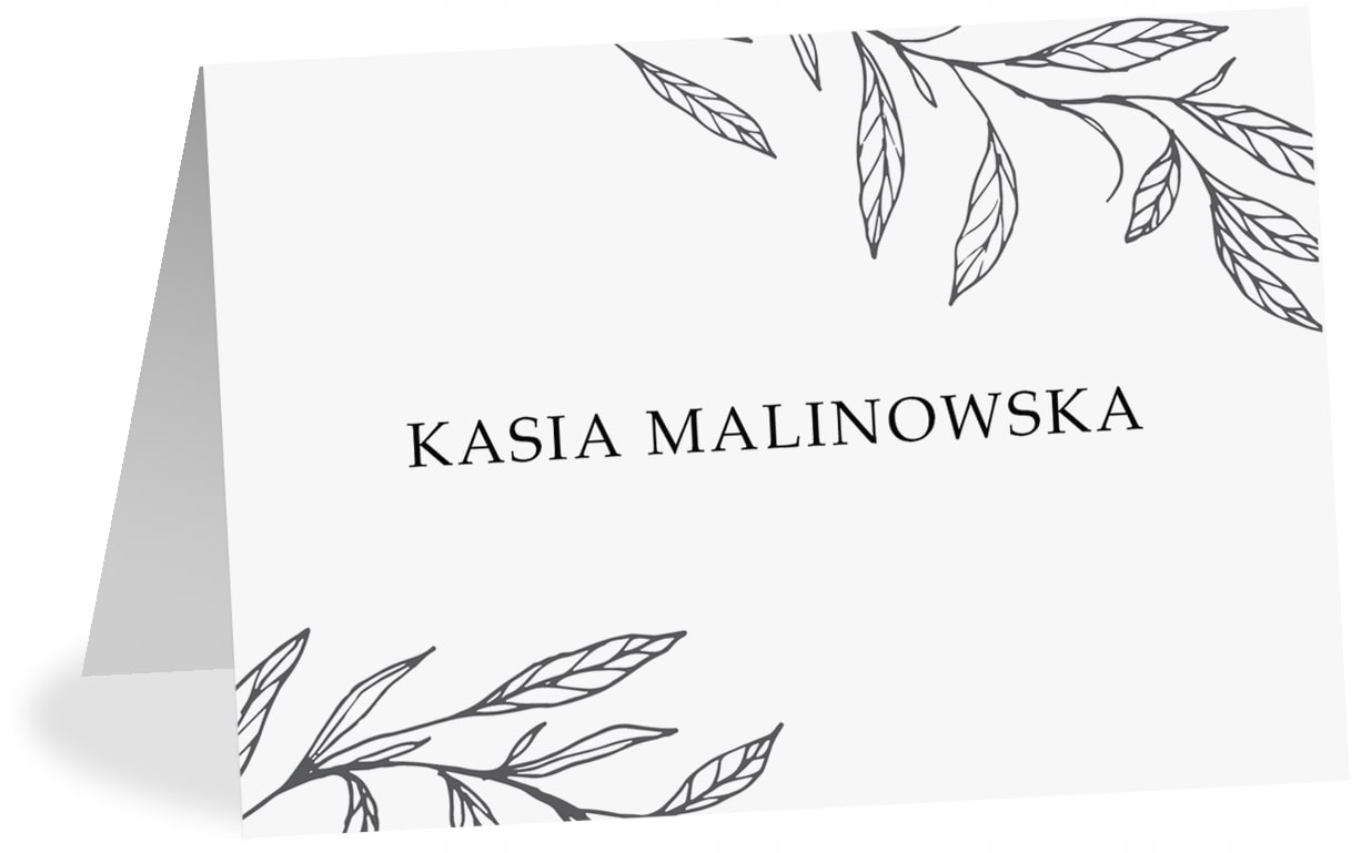 Winietki MINIMALISTYCZNE LISTKI ślub chrzest kom