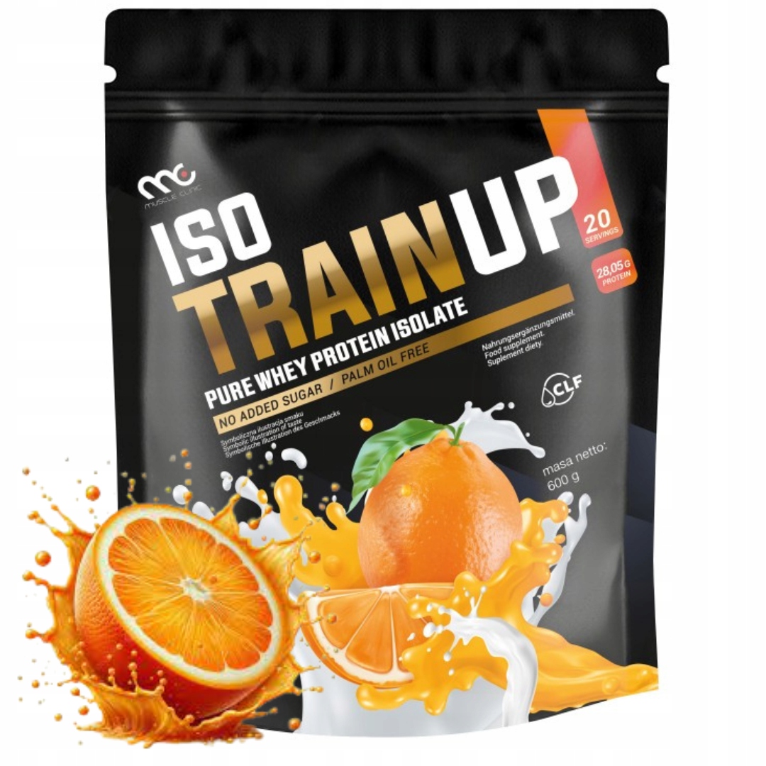 Muscle Clinic Iso Train Up 600 g proteinový izolát syrovátkový izolát pomerančový