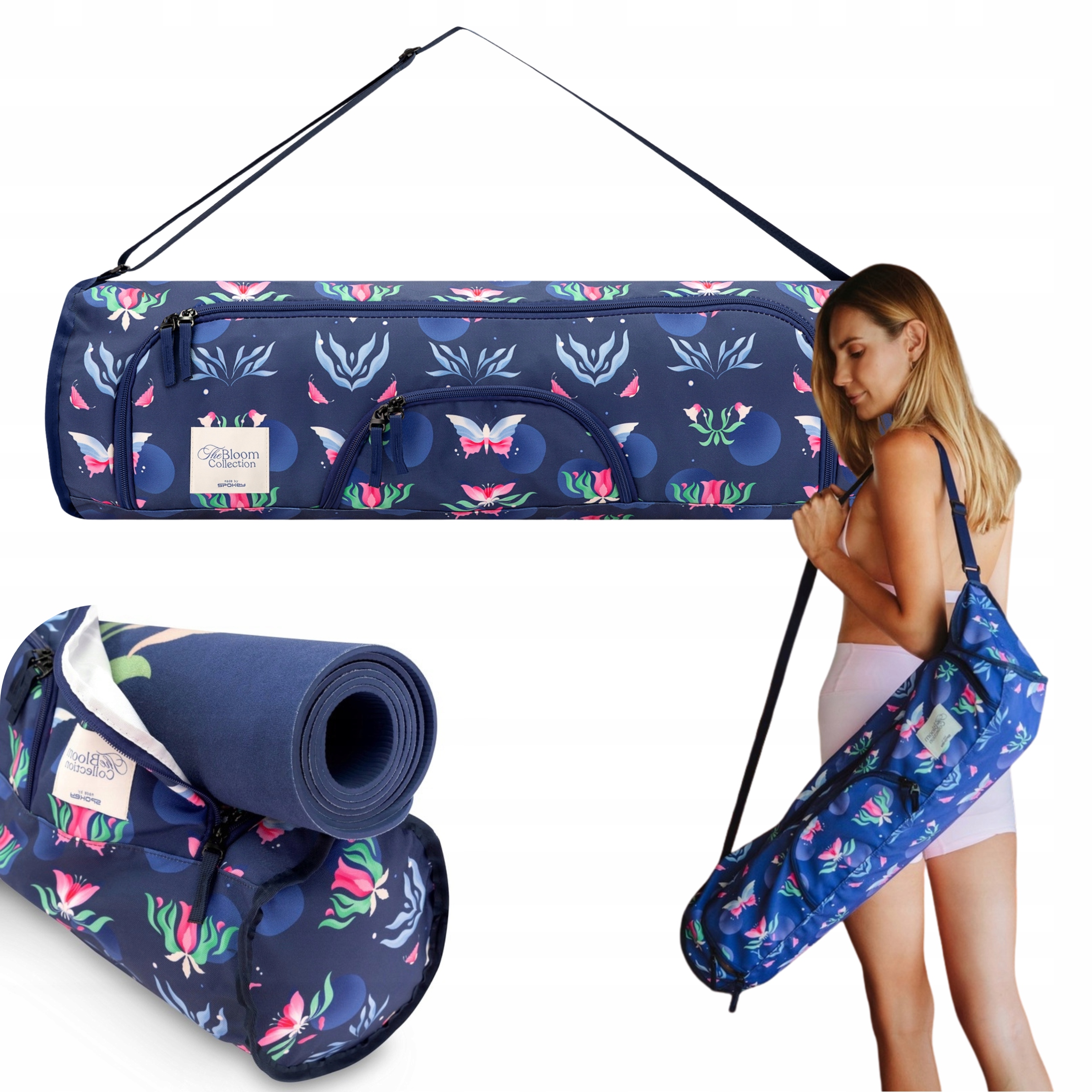 Torba pokrowiec na matę z regulowanym paskiem Spokey The Bloom Bag