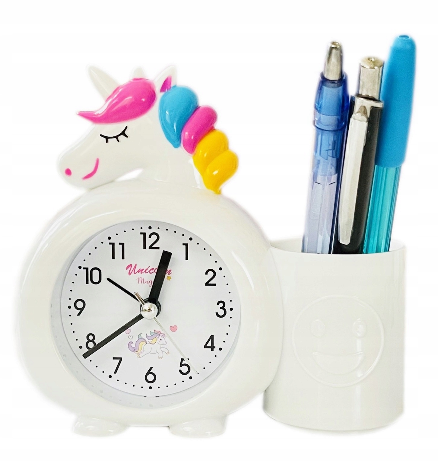 

Budzik Zegar Dla Dzieci Organizer Unicorn biały