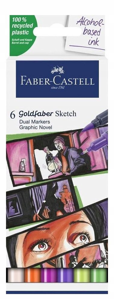 Oboustranná Tužka Goldfaber Sketch Graphic 6 Barev
