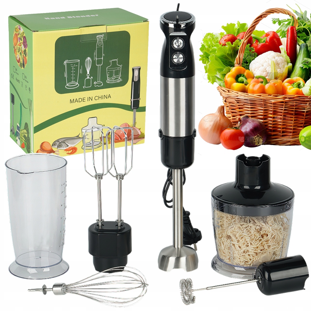 Výkonný Ruční Mixér, Multifunkční Mixér 800 W Stříbrný