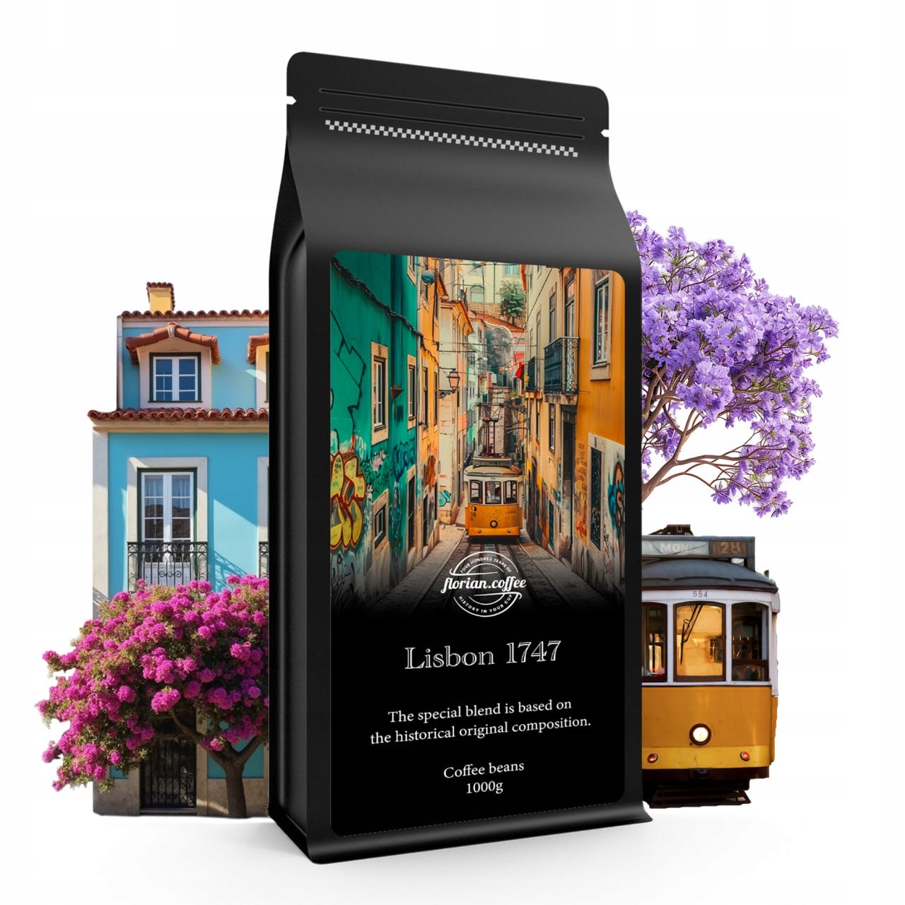 Káva zrnková 1 kg 100% čerstvě pražená arabica Lisabon