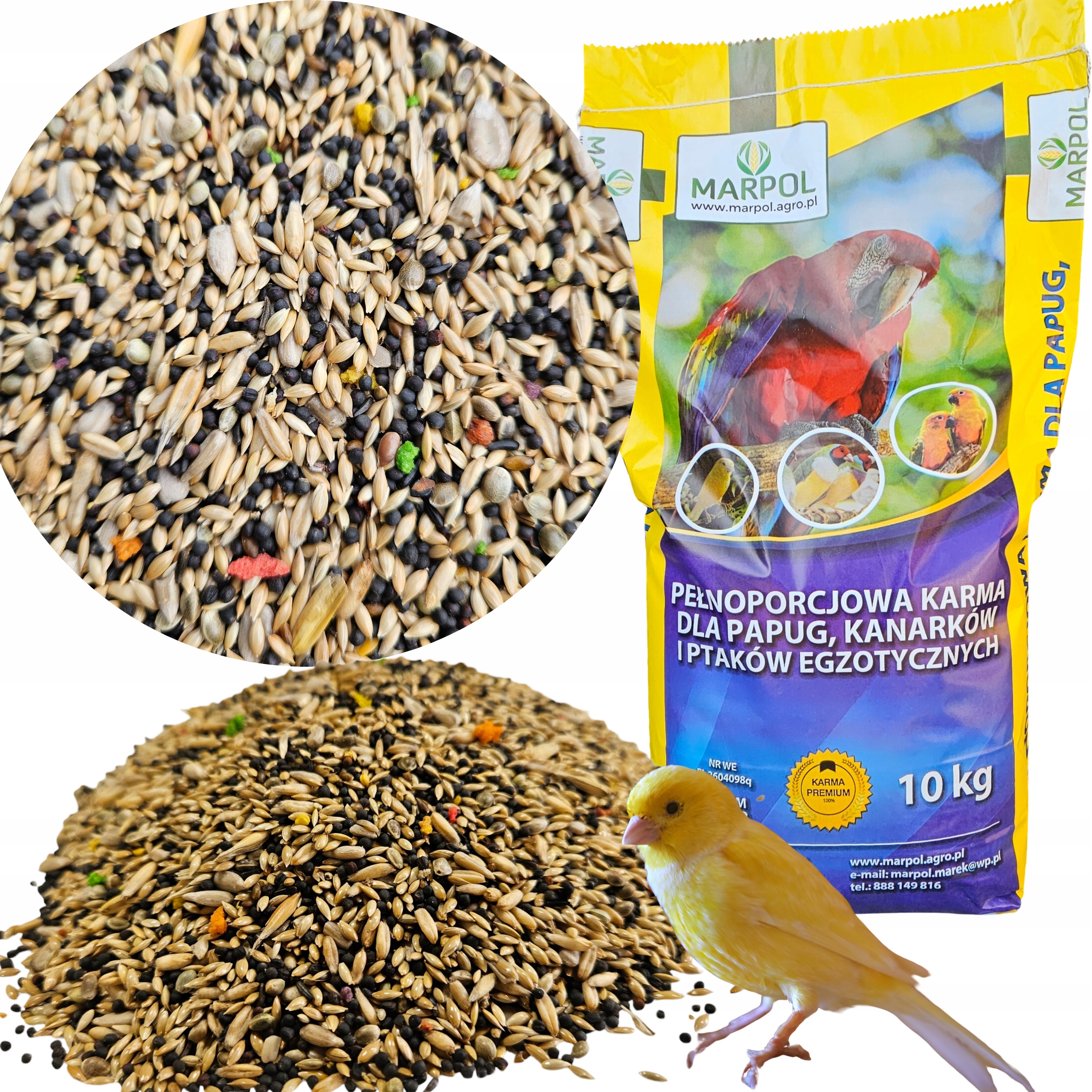 Levně Krmivo Pro Kanárka Szczygła Zeberki Kompletní Krmivo Pro Kanáry 10 Kg