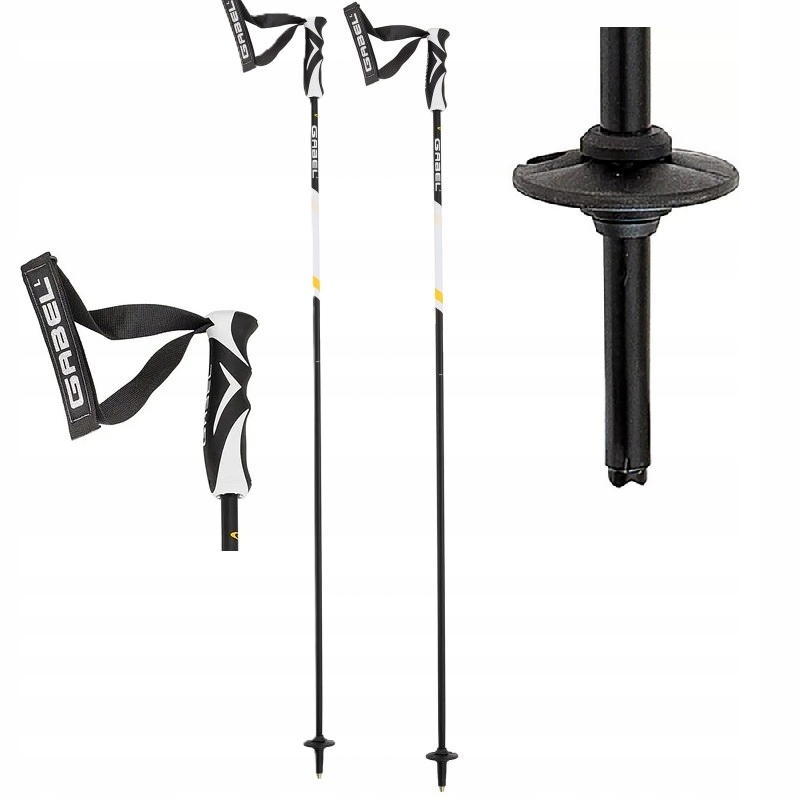 Kije kijki narciarskie Gabel Carbon Cross black/white 130cm