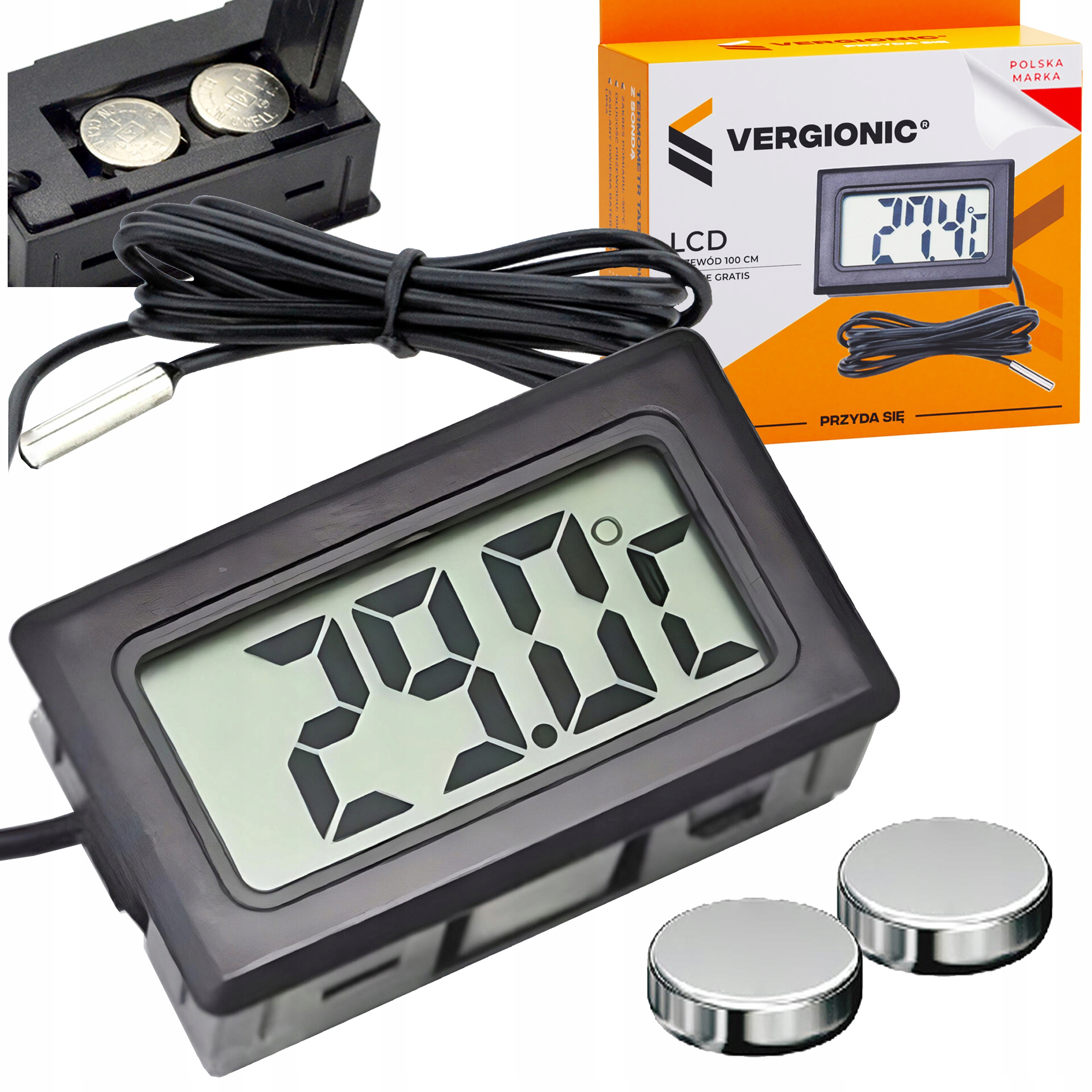 

Termometr z sondą pokojowy elektroniczny cyfrowy