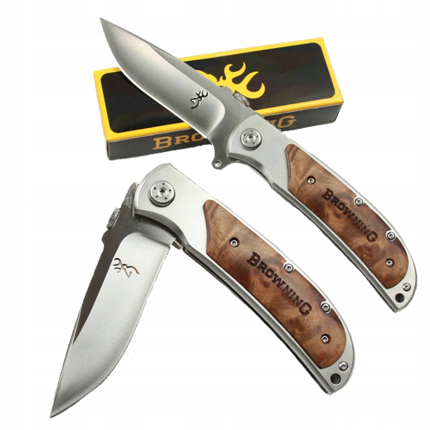 Nóż scyzoryk myśliwski kieszonkowy taktyczny Survival Browning Hunter BR6