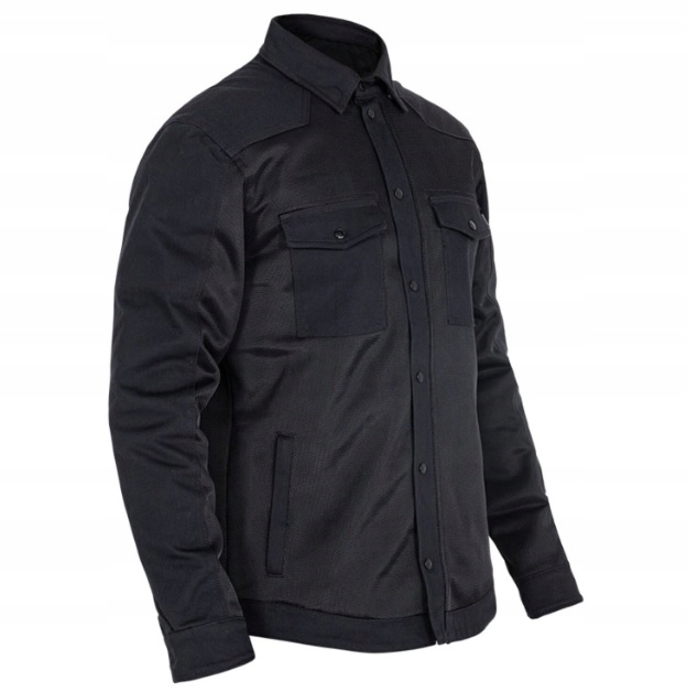 Pánska motocyklová košeľa John Doe Aero Mesh motoshirt čierna veľ. XL