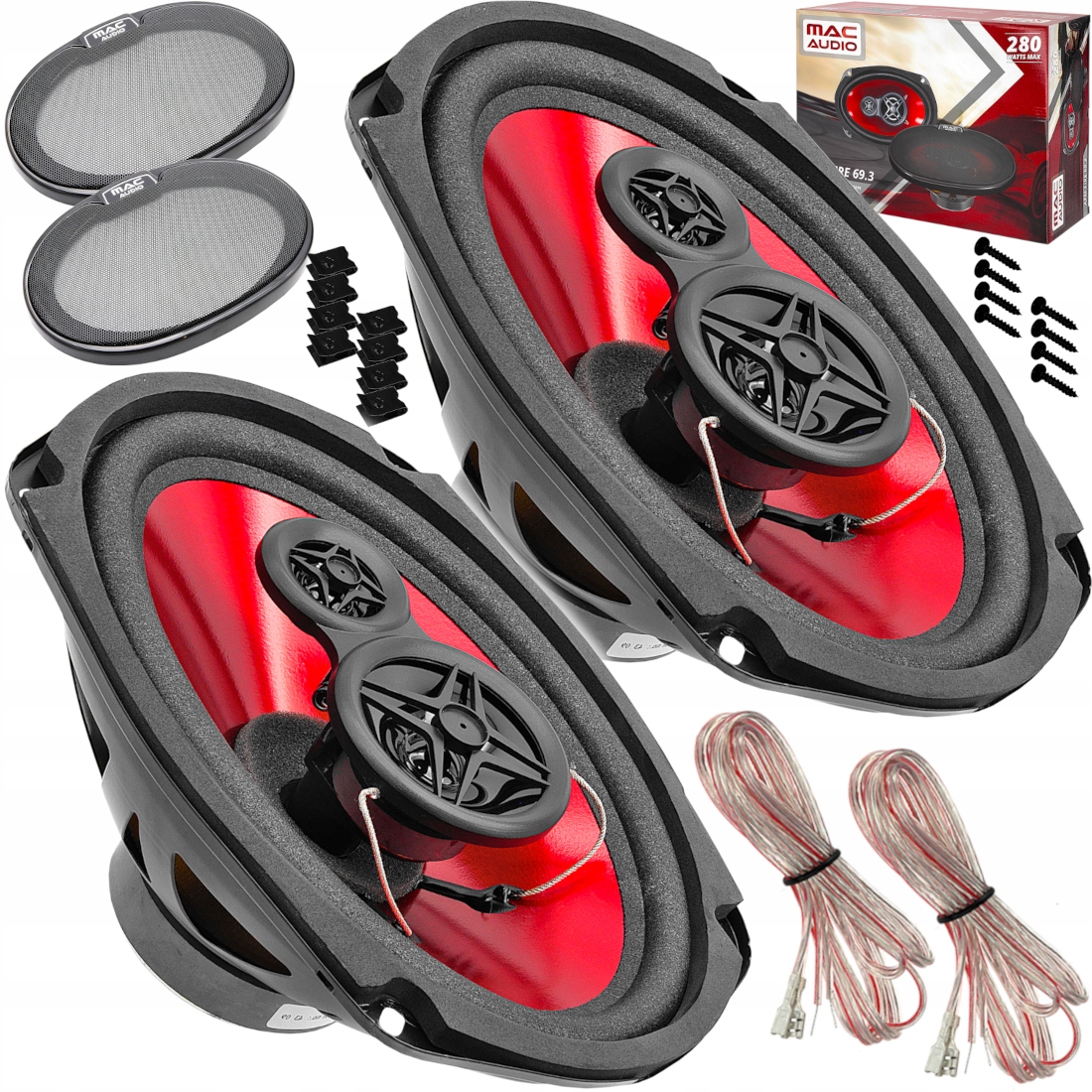 MOCNE GŁOŚNIKI SAMOCHODOWE MAC AUDIO ELIPSY OWALNE 280W 6X9" MASKOWNICE Kod producenta FIRE 69.3