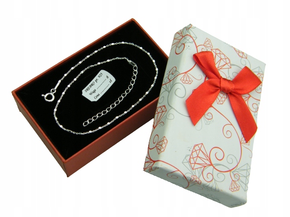 

Bransoletka Ankier Na Nogę + Kwadraciki Srebro 925