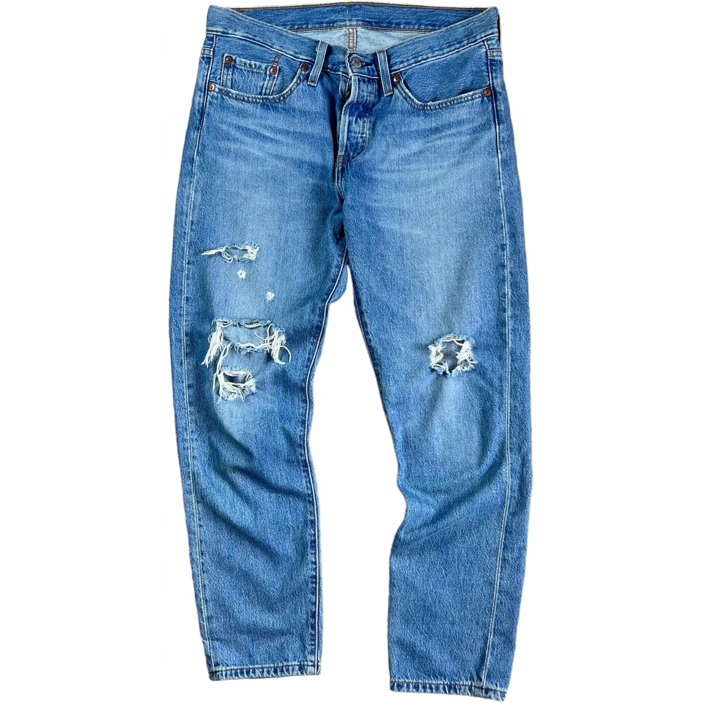 Spodnie Jeansowe LEVIS 501 T 28x28 Slim z dziurami D ins Jeans M skie Denim 15242394285 Allegro.pl