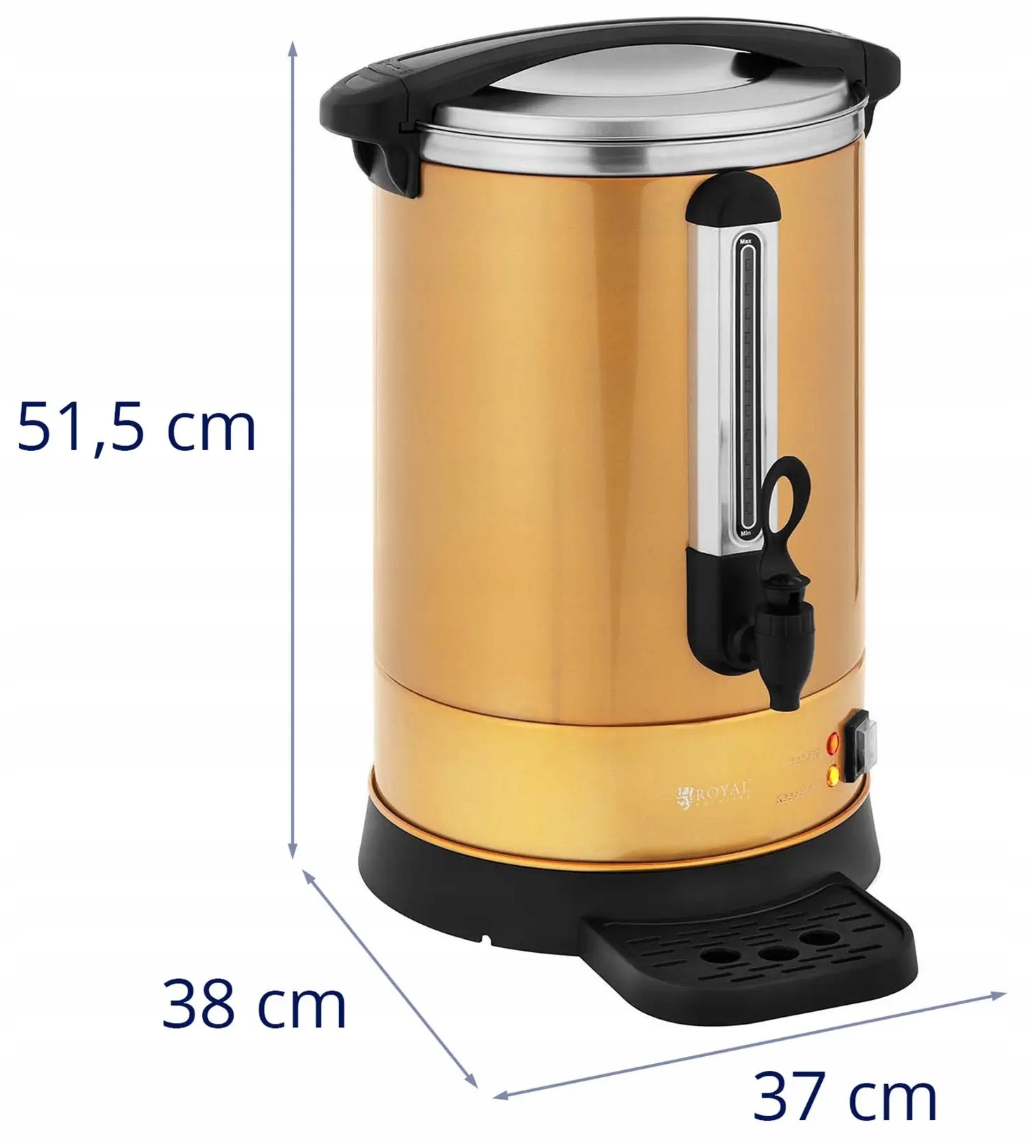 Zaparzacz do kawy 14l stalowy złoty Royal Catering RC-WBDWTC14GO 10012466