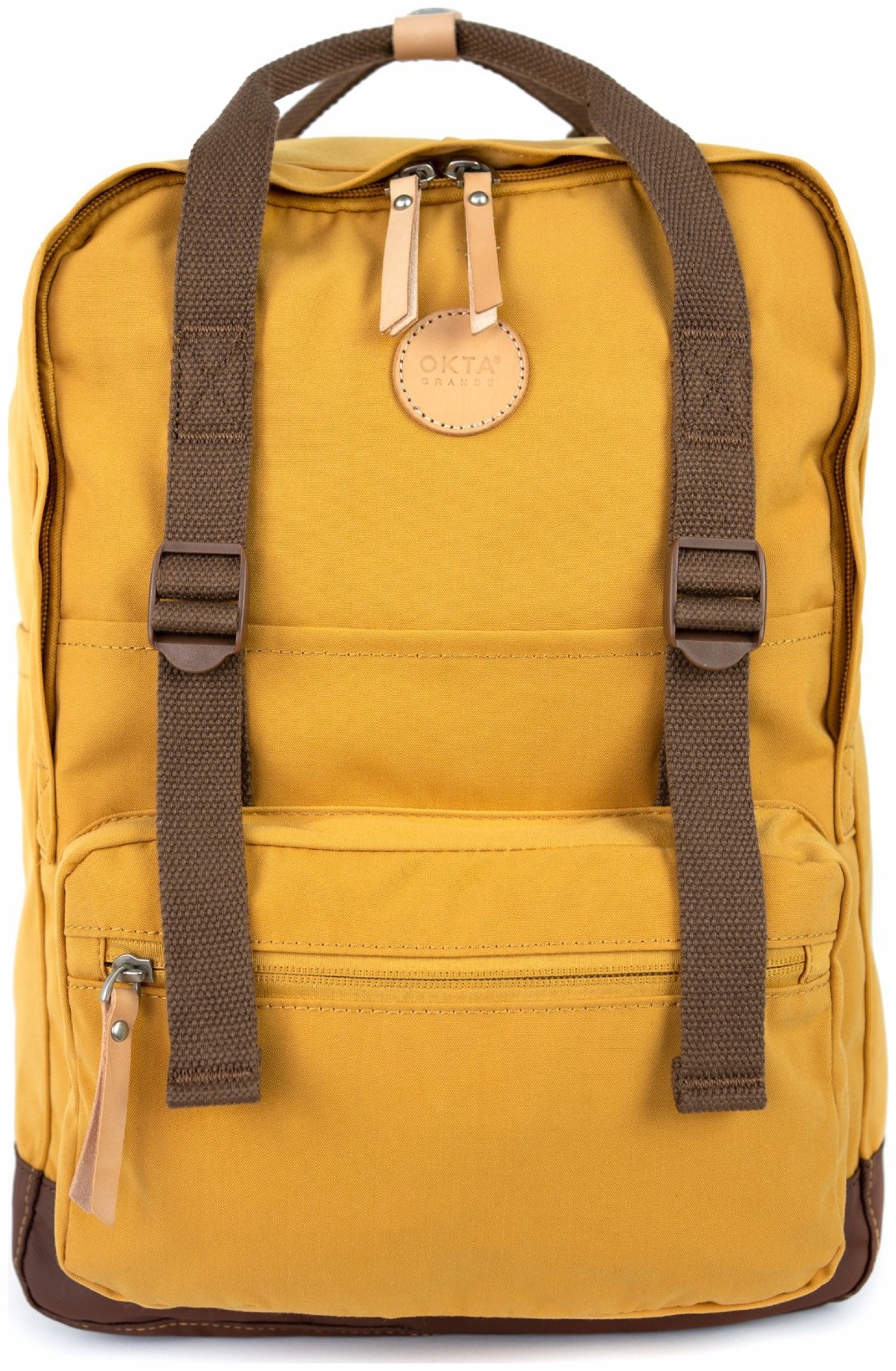 Batoh na notebook Himawari Study M – prostorný pro práci, lehký, hořčicový