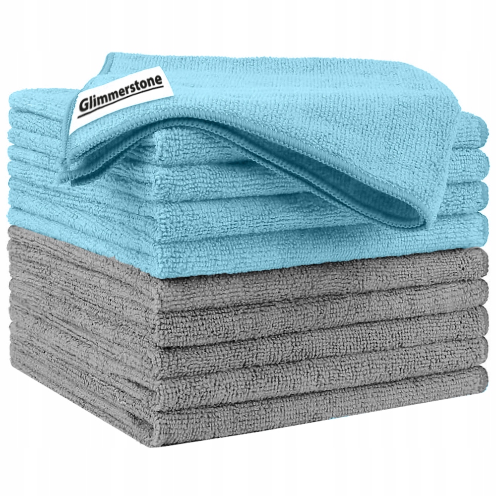 Levně 10 x Měkká Utěrka Z Mikrovlákna 30 x 30 cm Glimmerstone Kvalita