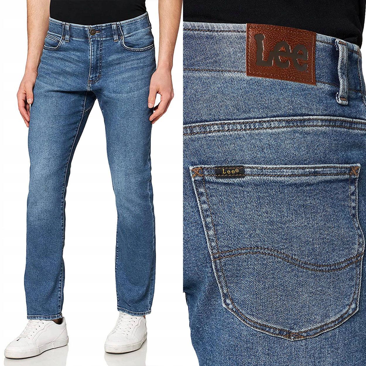 Lee Straight Fit Extreme Motion pohodlné jednoduché džínové kalhoty W33 L32