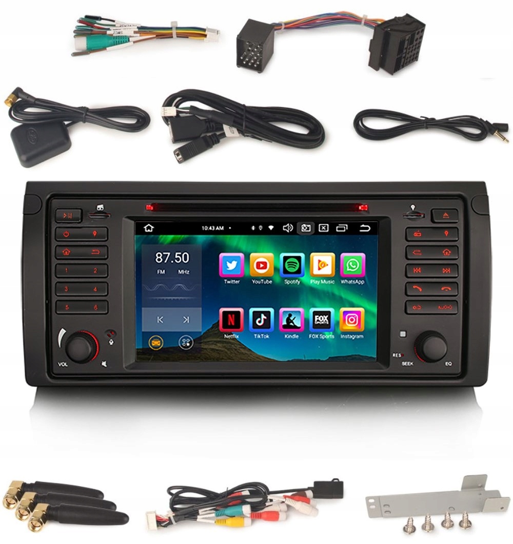 Rádio 2DIN Navigácia Android Bmw X5 E53 4/64 Gb Dsp Carplay Lte CD DVD