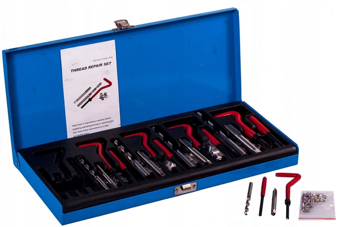 ZESTAW DO NAPRAWY NAPRAWCZY GWINTÓW M5-M12 QUATROS