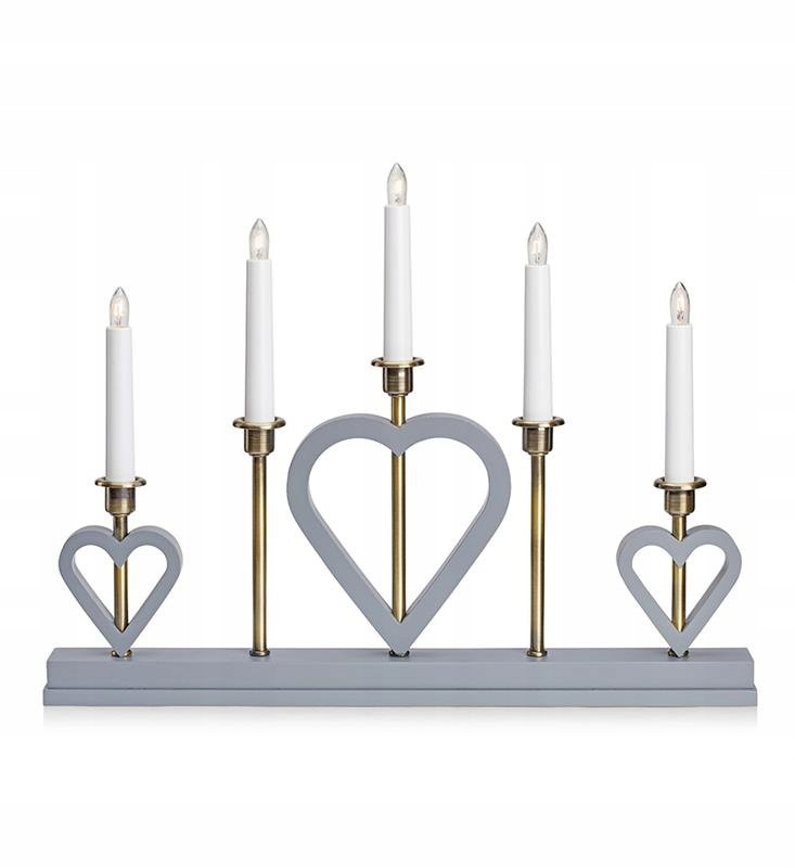 Adventní svícen Melissa 705831 dřevo šedý starožitný